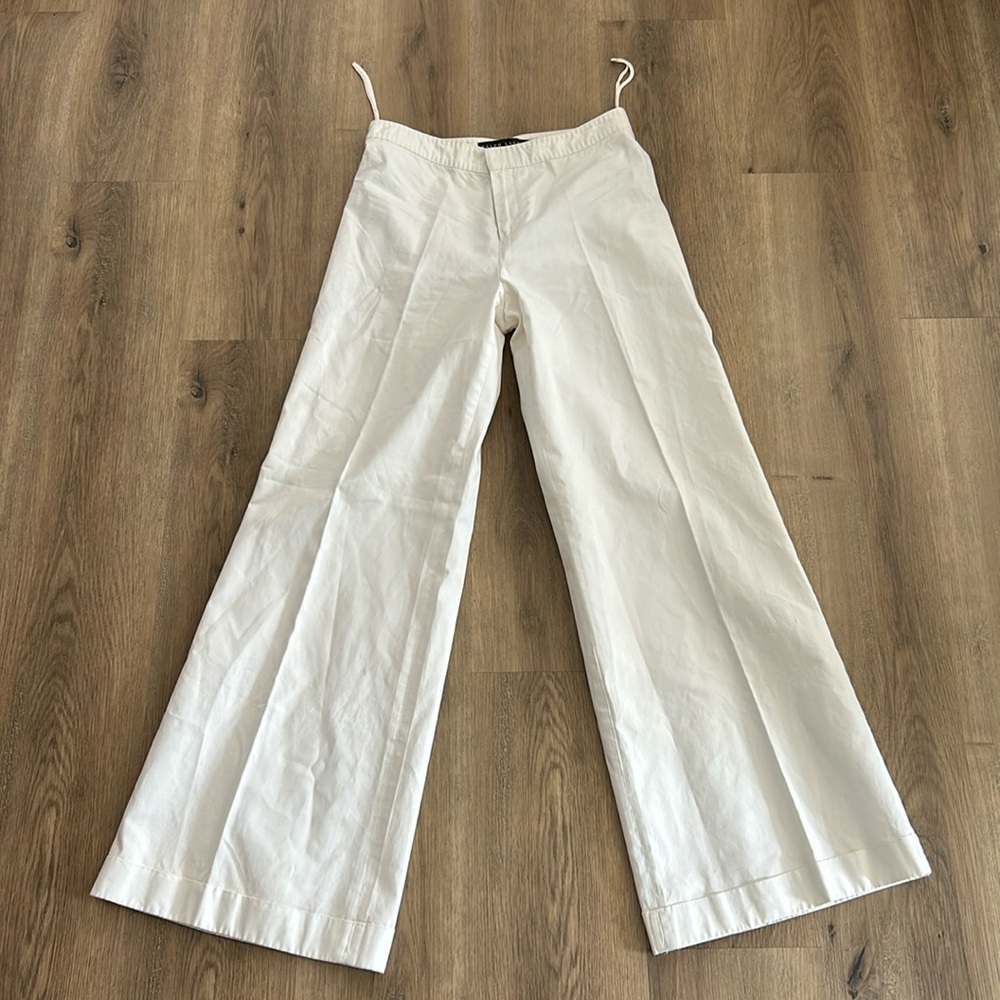 Ralph Lauren Cream Wide-Leg Pants